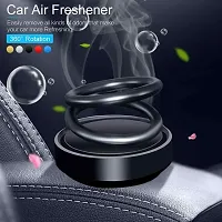 Cloudsale Solar Ring Car Air Freshener Double Loop Rotary Air Conditioner Dashboard Air Freshener Perfume (Black Metal Body)-thumb2