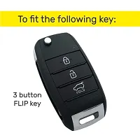 CLOUDSALE ; Your Store. Your Place Silicone Key Cover Compatible with Kia Seltos, Sonet flip Key (Non Push Button Start Models only, Red)-thumb1