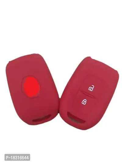 CLOUDSALE ; Your Store. Your Place Silicone Remote Key Cover Compatible with Renault Duster/Kwid New Model (Red, Pack of 1)