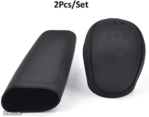 Cloudsale 2 PCS Car Silicone Grips Handbrake Cover (Black)-thumb3