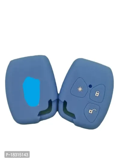 CLOUDSALE ; Your Store. Your Place Silicone Remote Key Cover for Xylo and Quanto Remote Key 3 Button (Sky Blue, Pack of 1)