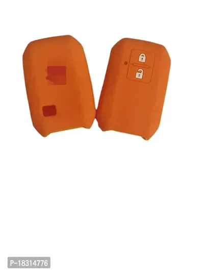 CLOUDSALE ; Your Store. Your Place Silicone Remote Key Cover Compatible with Maruti Suzuki Swift 2018/Baleno 2019/XL6(Orange)