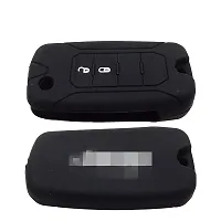 Cloudsale Silicone Car Key Cover Compatible with Jeep Compass (2 Button flip Key only) (Pack of 1)-thumb1