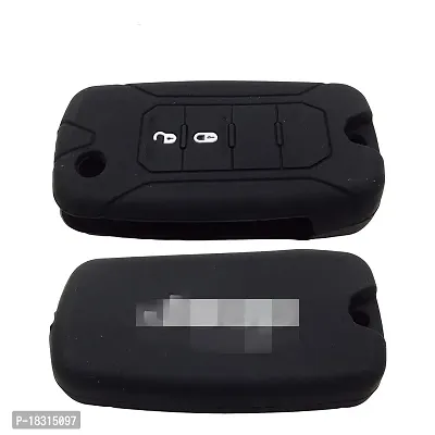 Cloudsale Silicone Car Key Cover Compatible with Jeep Compass (2 Button flip Key only) (Pack of 1)-thumb2