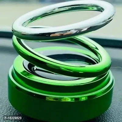 CLOUDSALE ; Your Store. Your Place Cloudsale air freshener double loop rotary suspension ABS Crystal Green air conditioner perfume dashboard air freshener car ornament solar energy(Green)