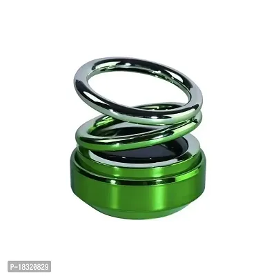 CLOUDSALE ; Your Store. Your Place Cloudsale air freshener double loop rotary suspension ABS Crystal Green air conditioner perfume dashboard air freshener car ornament solar energy(Green)-thumb2