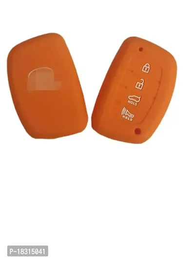 Cloudsale Silicone Key Cover Compatible with Venue 4 Button Push Start Model Orange Color (Pack of 1)