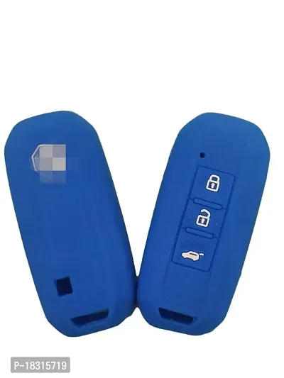 CLOUDSALE ; Your Store. Your Place Silicone Remote Key Cover for Morris Garage Hector 3button Push Start Model (Blue, Pack of 1)