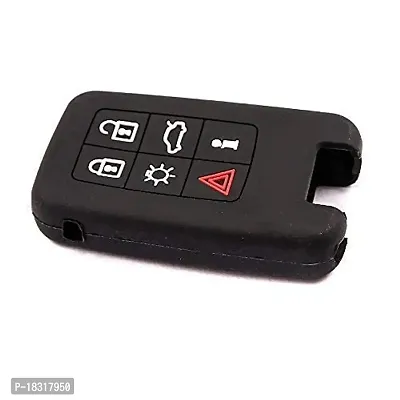 CLOUDSALE ; Your Store. Your Place Key Fob Cover for V-olvo 6 Button V-olvo s60 s80 v40 v60 v70 xc60 xc70 5wk49266 kr55wk49266 kr55wk49264 (only Keyless, Black , Pack of 1)-thumb0