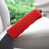 CLOUDSALE ; Your Store. Your Place Manual Car 1 Oval Shape Silicone Gear Head Shift Knob Cover + 1 Handbrake Sleeve Cover (Red)-thumb4