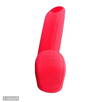 CLOUDSALE ; Your Store. Your Place Manual Car 1 Oval Shape Silicone Gear Head Shift Knob Cover + 1 Handbrake Sleeve Cover (Red)