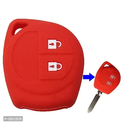 Cloudsale Silicone Key Cover Compatible with Suzuki 2 Button Remote Key (Red)-thumb2