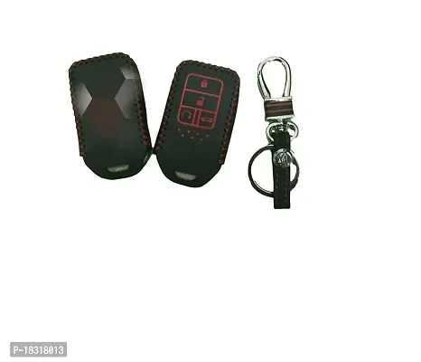 CLOUDSALE ; Your Store. Your Place Leather Key Cover Compatible with Honda Civic (2019) Smart Key (1 Piece)