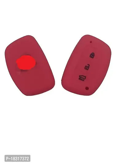 CLOUDSALE ; Your Store. Your Place Cloudsale Silicone Car Key Cover Compatible with Hyundai Creta, i20 Elite/Active, Grand i10, Verna, Xcent Smart Key (for Push Button Start only) - (Red, Pack of 1)