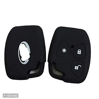 CLOUDSALE ; Your Store. Your Place Silicone 3 Button Remote Key Cover, Compatible with Mahindra Xylo and Quanto (Black)-thumb0