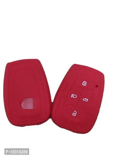 CLOUDSALE ; Your Store. Your Place Silicone Key Cover Compatible with Tata Nexon (1 Piece, Red)