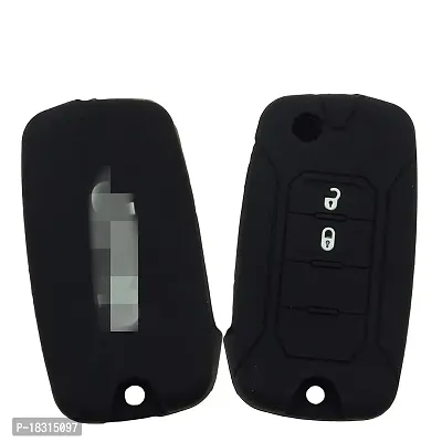 Cloudsale Silicone Car Key Cover Compatible with Jeep Compass (2 Button flip Key only) (Pack of 1)