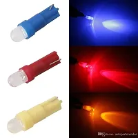 CLOUDSALE Car Interior T5 led 1 SMD led Dashboard Wedge Car Light 12v (Red, Pack of 2)-thumb1