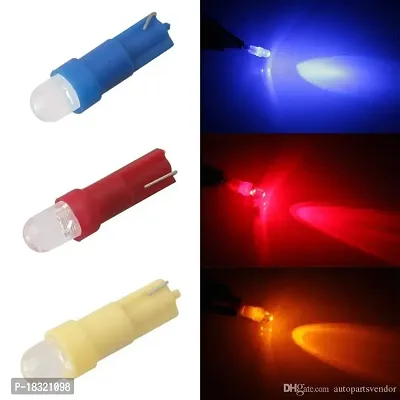 CLOUDSALE Car Interior T5 led 1 SMD led Dashboard Wedge Car Light 12v (Red, Pack of 2)-thumb2