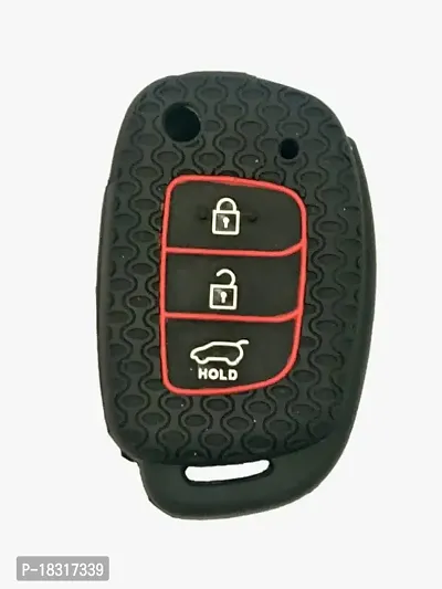 CLOUDSALE ; Your Store. Your Place Hyundai Creta Silicone Key Cover comptible with Venue Aura Elite i20 Grand i10 Nios Xcent 3 Button Flip Key