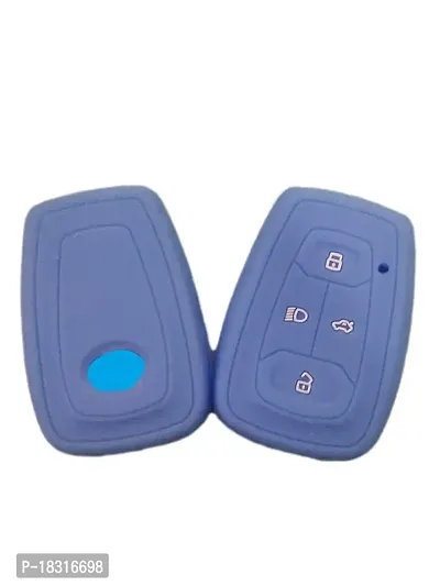 CLOUDSALE ; Your Store. Your Place Silicone Key Cover Compatible with Tata Nexon (1 Piece) (Sky Blue)