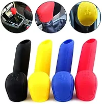 Cloudsale 2 PCS Car Silicone Grips Handbrake Cover (Black)-thumb4