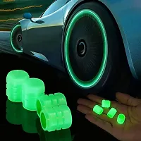 CLOUDSALE Car Wheel Tire Valve Lights Luminous Valve Stem Covers for Car Truck Motorcycles Bike(Pack of 4)-thumb2