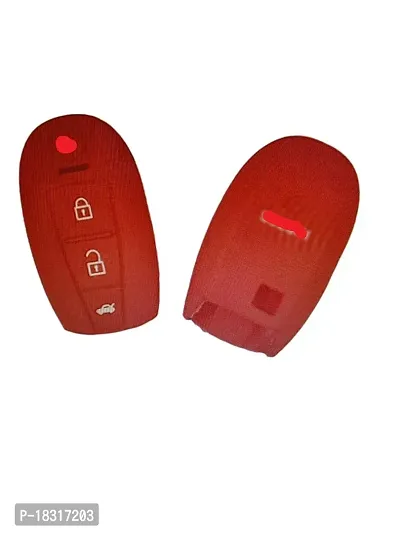 CLOUDSALE ; Your Store. Your Place Car Key Cover Compatible with Suzuki Vitara Brezza/Scross/Baleno/Swift/Ciaz Smart Key (Red)-thumb0