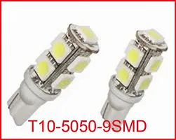 CLOUDSALE ; Your Store. Your Place 9 SMD 5050 LED T10 PARKING INDICATOR CAR BIKE LIGHT- WHITE- 2PC-thumb3