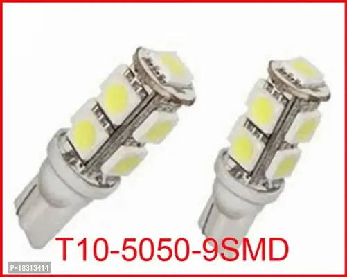 CLOUDSALE ; Your Store. Your Place 9 SMD 5050 LED T10 PARKING INDICATOR CAR BIKE LIGHT- WHITE- 2PC-thumb4