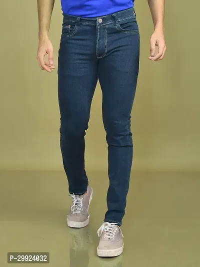 Stylish Denim Solid Jeans for Men-thumb0