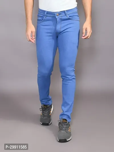 Stylish Denim Solid Jeans for Men-thumb0