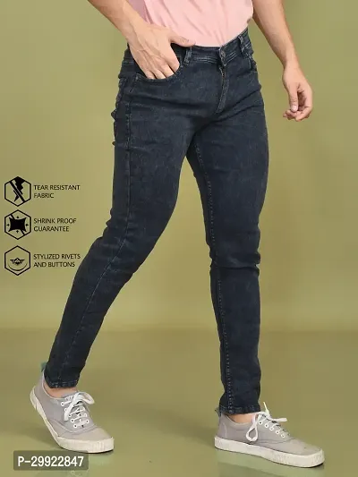 Stylish Denim Solid Jeans for Men-thumb4