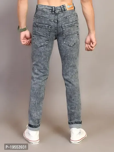 Classic Denim Solid Jeans For Men-thumb3