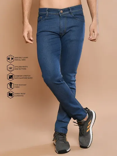 Stylish Denim Mid-Rise Jeans 