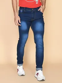 Classic Denim Solid Jeans For Men-thumb4