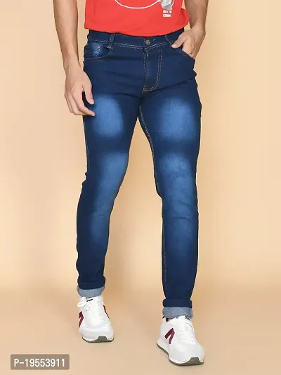 Classic Denim Solid Jeans For Men-thumb5