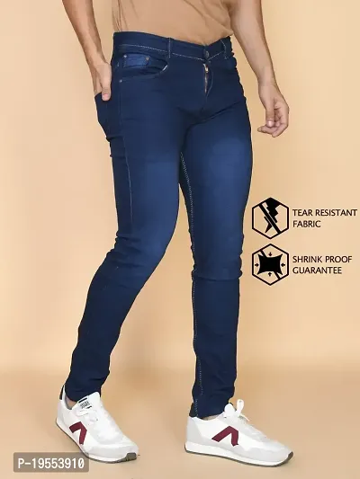Classic Denim Solid Jeans For Men