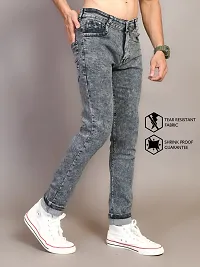 Classic Denim Solid Jeans For Men-thumb4