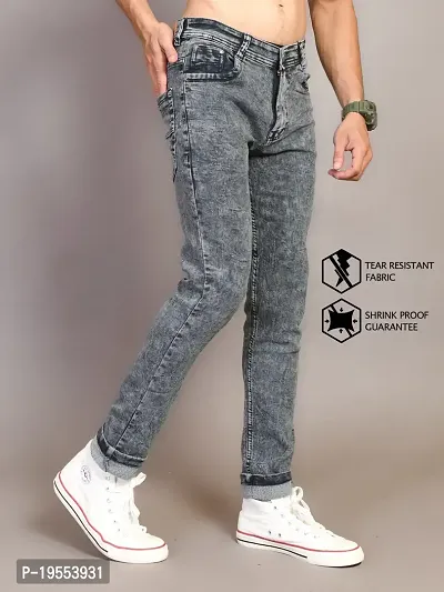 Classic Denim Solid Jeans For Men-thumb5