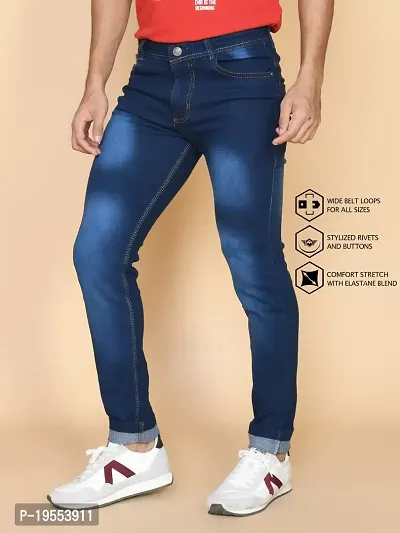 Classic Denim Solid Jeans For Men-thumb3