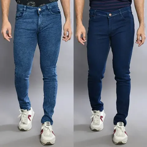 Comfortable Mid-Rise Jeans For Men Pack Of 2