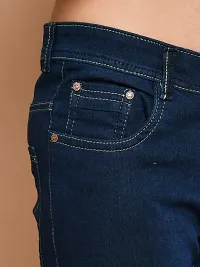 Classic Denim Solid Jeans For Men-thumb4