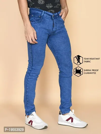 Classic Denim Solid Jeans For Men-thumb0