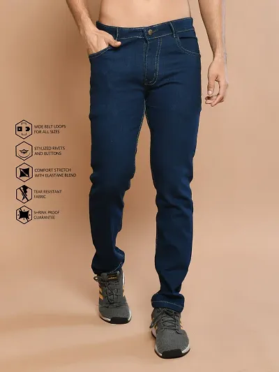 Classic Solid Jeans For Men