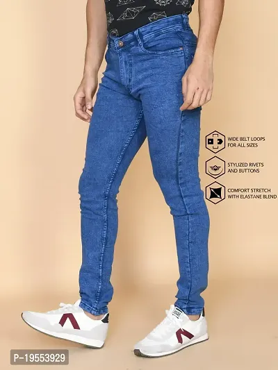 Classic Denim Solid Jeans For Men-thumb3