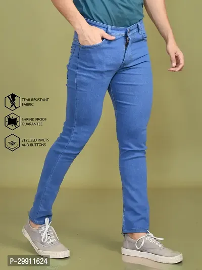 Stylish Denim Solid Jeans for Men-thumb5