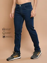 Classic Denim Solid Jeans For Men-thumb2