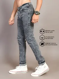 Classic Denim Solid Jeans For Men-thumb2