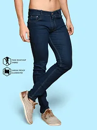 Classic Denim Solid Jeans For Men-thumb2